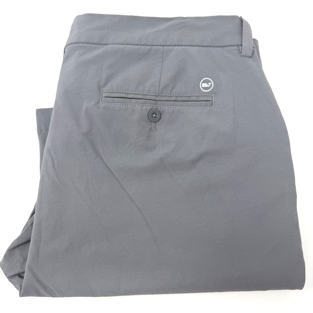 Vineyard Vines OTG Stillwater Golf Pants Mens 38x30 Gray Stretch Chino Technical